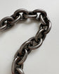 ANTIQUE STEEL & GOLD CHUNKY CABLE LINK BRACELET OR CHAIN EXTENDER