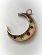 ANTIQUE GEM SET  ‘DEAREST’ CRESCENT PENDANT