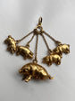 VICTORIAN FAMILY OF PIGS CHARM PENDANT