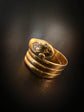 VICTORIAN 18CT & DIAMOND SNAKE RING