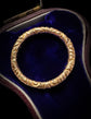 GEORGIAN 15CT GOLD LARGE CHASED SPLIT RING