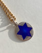 20TH CENTURY BLUE GUILLOCHE STAR PENDANT
