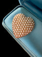 VICTORIAN PEARL PAVÉ HEART BROOCH