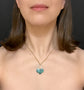 VICTORIAN MALACHITE & SILVER PADLOCK PENDANT