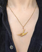 VICTORIAN 15CT GOLD SWALLOW PENDANT
