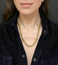 19TH CENTURY 14CT GOLD LOVERS KNOT & REEDED BELCHER CHAIN