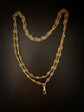 18CT FRENCH SAUTOIR FANCY LINK GAURD CHAIN