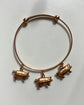 VICTORIAN 9CT GOLD LUCKY PIG BANGLE
