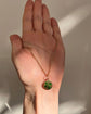 ANTIQUE FOUR LEAF CLOVER ENAMEL & 15CT GOLD PENDANT