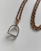 ANTIQUE PLATINUM STIRRUP PENDANT