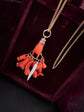 EARLY 19TH CENTURY CORAL MANO CORUNTO HAND PENDANT
