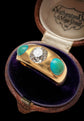 VICTORIAN CHUNKY DIAMOND & TURQUOISE RING