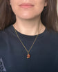 VICTORIAN 15CT GOLD COILED SNAKE & GOLDSTONE SPHERE PENDANT