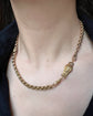 VINTAGE 9CT GOLD & DIAMOND OWL CHAIN EXTENDER / BAIL