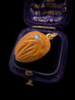 LATE VICTORIAN AGATE AND DIAMOND NUT PENDANT