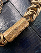 GEORGIAN 15CT GOLD BRACELET WITH A GEM SET HAND, SNAKE & HEART CLASP