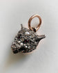 VICTORIAN LARGE SNARLING DIAMOND FOX HEAD PENDANT