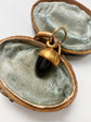 MID 19TH CENTURY GARNET & HIGH CARAT GOLD ACORN PENDANT