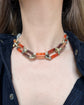 VICTORIAN LARGE AGATE CHAIN BRACELET WITH PADLOCK