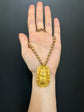 VINTAGE 18CT GOLD HUGE SCARAB BEETLE PENDANT