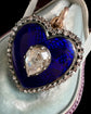 ANTIQUE DIAMOND & ENAMEL HEART PENDANT