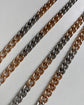ANTIQUE BI-COLOUR 18CT GOLD & PLATINUM CURB ALBERT CHAIN