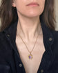 ANTIQUE 9CT GOLD & PASTE HORSESHOE PENDANT