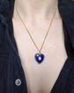 ANTIQUE DIAMOND & ENAMEL HEART PENDANT