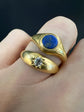 VICTORIAN LAPIS LAZULI & 15CT GOLD RING