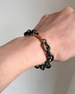 ANTIQUE STEEL & GOLD CHUNKY CABLE LINK BRACELET OR CHAIN EXTENDER