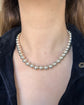 VICTORIAN LARGE SCALE SILVER BEAD NECKLACE
