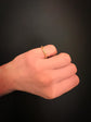 GEORGIAN 18CT GOLD CHASED SPLIT RING