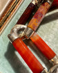 VICTORIAN LARGE AGATE CHAIN BRACELET WITH PADLOCK