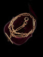 VICTORIAN 15CT GOLD PAPERCLIP LINK ALBERT CHAIN