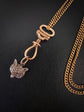 LARGE FRENCH 18CT GOLD ANTIQUE DOG CLIP / BAIL
