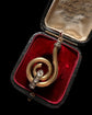 VICTORIAN 18CT GOLD & DIAMOND SWIRL PENDANT