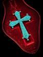 For Chryssa 19TH CENTURY FRENCH PAVÉ TURQUOISE CROSS PENDANT