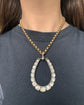 HUGE ANTIQUE SILVER & PASTE HORSESHOE PENDANT