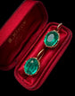 GEORGIAN GREEN PASTE EARRINGS