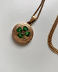 19TH CENTURY ENAMEL & DIAMOND FOUR LEAF CLOVER LOCKET