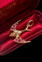 VICTORIAN DIAMOND & RUBY SWALLOW BIRD PENDANT
