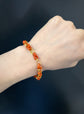 GEORGIAN CORAL & 18CT GOLD CHAIN BRACELET
