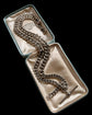 HEAVY ANTIQUE SILVER CURB ALBERT CHAIN WITH TBAR