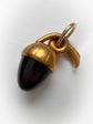 MID 19TH CENTURY GARNET & HIGH CARAT GOLD ACORN PENDANT