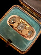 EDWARDIAN CHUNKY 18CT GOLD & DIAMOND GYPSY SET RING