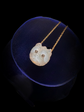 VICTORIAN CARVED MOONSTONE & DIAMOND DOG NECKLACE