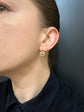 EARLY 19TH CENTURY 18CT GOLD ENAMEL EARRINGS AND BROOCH DEMI PARURE