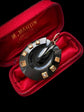 VICTORIAN CARVED ONYX HORSE HOOF PENDANT