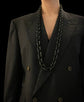 EXTRA LONG VICTORIAN WHITBY JET CHUNKY BELCHER CHAIN