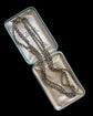 ANTIQUE SUPER LONG SILVER FLAT BELCHER GAURD CHAIN